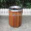 316 stainless steel and merbau wood dustbin public dustbin outdoor dustbin