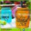Eco-friendly recyclable painted colorful glass glass votive candle holder for wedding