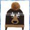 boys reindeer face knitted hat with earflaps pattern