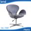 Leisure Reclining Swivel Fabric Swan Chair