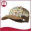 Customize Floral 5 panel Trucker Mesh Snapback Cap