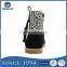 Comfortable fitting zipper side girl sexy leopard black children leather winter boots