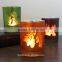 Colorful Shaped Glass Candle Jars and Decorative Candle Holder