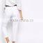 Daijun oem white cotton fashion new pants design for girl and woman trousers