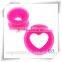 pink color heart ear expander body jewelry ear plug