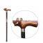 hand carved wooden cane walking stick crutch