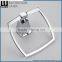 new modern American design zinc alloy chrome bathroom set accessories square towel ring