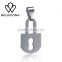 2016 Rellecona fashion jewelry 316L stainless steel jewelry sliver lock charm design