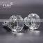 zinc alloy base clear polished chrome glass door lock handle