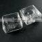 19mm transparent square shape glass dome cabochon with 3mm hole DIY jewelry supplies 3070065