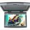 Black/Gray/Beige 19 inch tft lcd car monitor with tv, flip down car led monitor