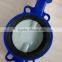DN50 wafer ductile iron nylon disc butterfly valve