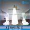 IP68 wireless battery rechargeable high top illuminated rgb led coffee table