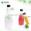 300ml 400ml 500ml tamper screw lid plastic pet clear drink milk bottle food garde bpa free tramsparent orange juice bottle