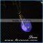 Newest design bulb glowing pendant necklace , glass jewelry glow in the dark