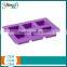 Home Kitchen Use 6-Cavity FDA Approved Silicone Candle Mold