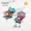 Cheap wholesale leather flower chain with leather leaf wreath for woman shoes decoration