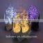 Resin Antler holder glass globe with Multi color Led string lights for Christmas decoration