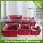 Red various shapes moss and sisal pot handmade pot