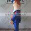 Little red backpack small eyes postman pat mascot cartoon costume