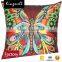 Custom home textile butterfly printed cotton cushion cojin