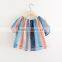 2017 Latest Girls chiffon tops with colored stripe