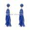 Bohemian jewelry small beads long tassel charms earrings for women
