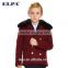 ELPA Fashion tan kid's coats warm winter wool overcoat