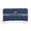 2017 Luxury Fashion Women Wallet Long Purse Bueatiful Flower Embossing Zipper Woman Leather Purse