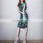 2016 summer new arrival fashion tropical floral print firls party dress for women