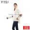 high school unifrom women tassel hem turtleneck cable knit sweater