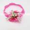 Children's hair bow rose flower lace elastic belt Euramerican children's hair band Baby Headband