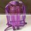 Cheap Purple Transparent Promotional PVC Backpack for school