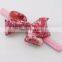 Hot sale sparkly sequin bowknot elastic headband for kids