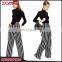 Wholesale High Waisted Vertical Black And White Stripe Lady Pants Wide Leg New Style Women Trousers