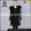 Men real fur parka jacket with black fox fur and camouflage shell