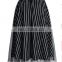 Monochromic Stripes Mesh Midi Skirt