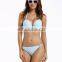 Push up Halter add -2-cups bikinis woman swimwear 2017