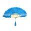 Indian stage performance belly dance fan accessory with feather P-9021#