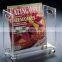 Fashion clear 4 compartments PMMA brochure display rack plexiglass brochure display holder Acrylic brochure display stand