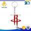 Custom Zinc Alloy Soft Enamel Keychain with Shiny Glitter