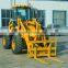 2.5ton wheel loader with lawn mower and log grappler