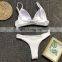 2019 New Summer Sexy Hard Cup Bra Padded Push Up Bikini Set Swimming Suit for Women Swimwear White Orange Swimsuit String Bikini