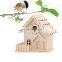 cheap rustic wood bird house Creative bird nest new house and brid breeding box decoration