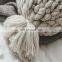 handmade ins soffa pillow knots pillow acrylic yarn chunky yarn pillow