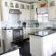 L-shaped White Solid Wood modern contemporary Quartz top Kitchen Cabinets cocinas