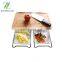 Multifunctional Bamboo Cutting Board Chopping Board with 5 Storage container Racks Kitchen Wood Food Plate
