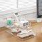 Wholesale adjustable acrylic knife spoon plastic mini divider clear kitchen cabinet desk organizer tray plastic drawer organizer