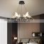 Professional Factory Indoor Decoration Acrylic Black Gold Living Room Bedroom Modern LED Pendant Light