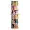 2021 new design modern kids wooden 360 degree revolving bookcase rotating bookshelf for childrens With bear paw pattern